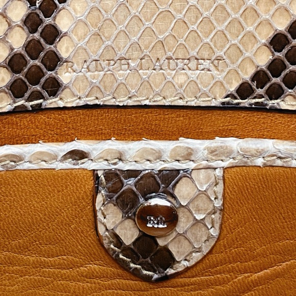 Ralph Lauren Collection Ricky Exotic Python Snake Skin Shoulder Crossbody Bag 5K - Picture 12 of 15